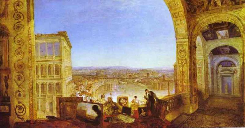 J.M.W. Turner Rome, from the Vatican, Raffaelle Accompanied by La Fornarina, Preparing His Pictures for the Decora china oil painting image